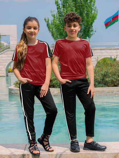 Tracksuit For Boys & Girls Poly athletic Fabric VST49-C