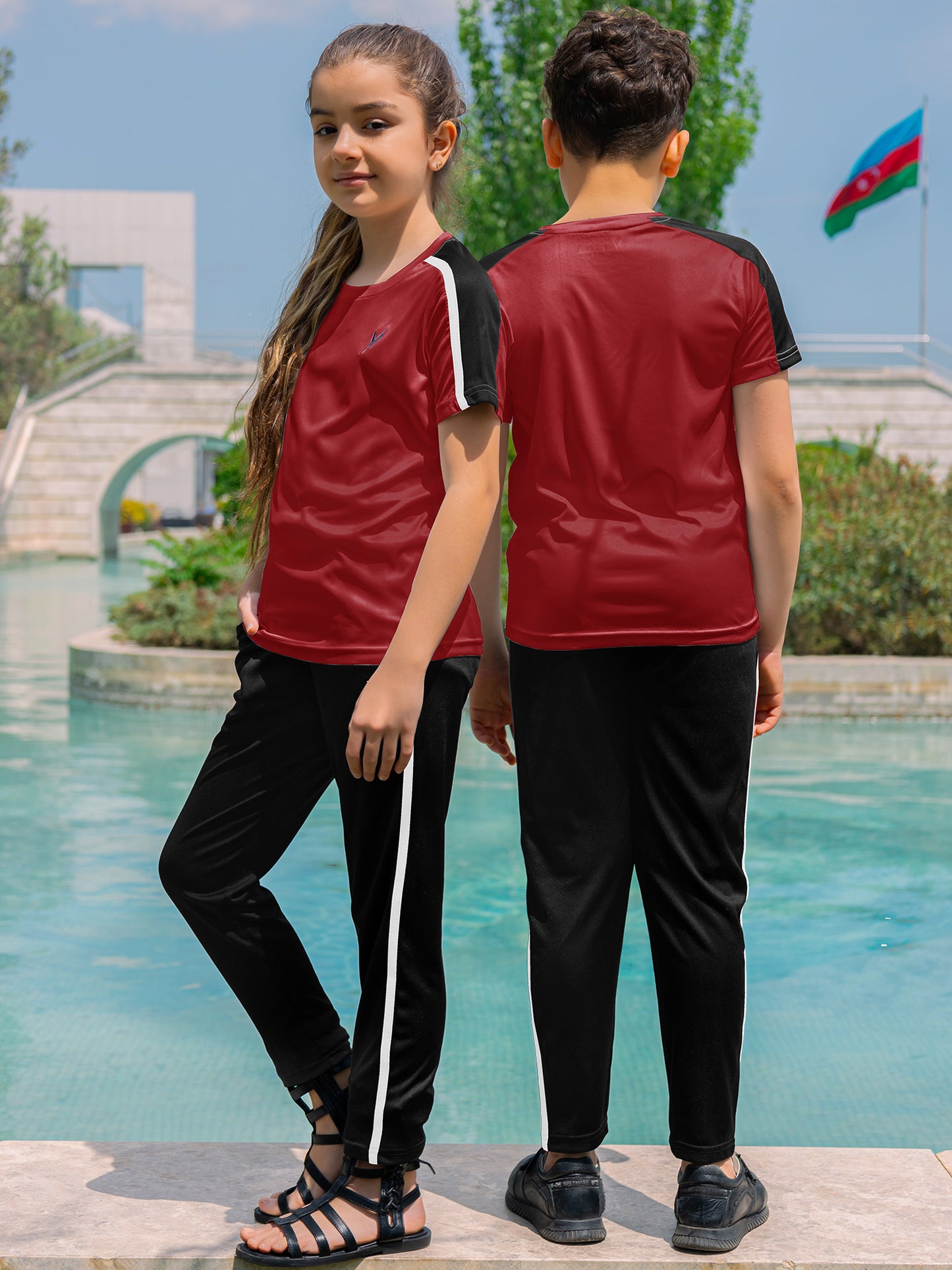 Tracksuit For Boys & Girls Poly athletic Fabric VST49-C