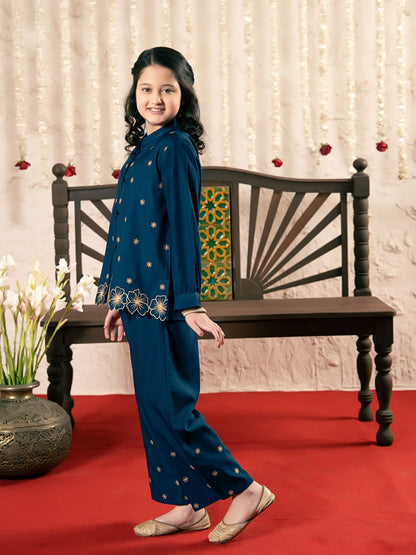 Embroidered Girls Co Ord Set VG190-B