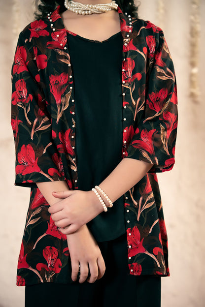 Printed Girls Co Ord Set VG186-A