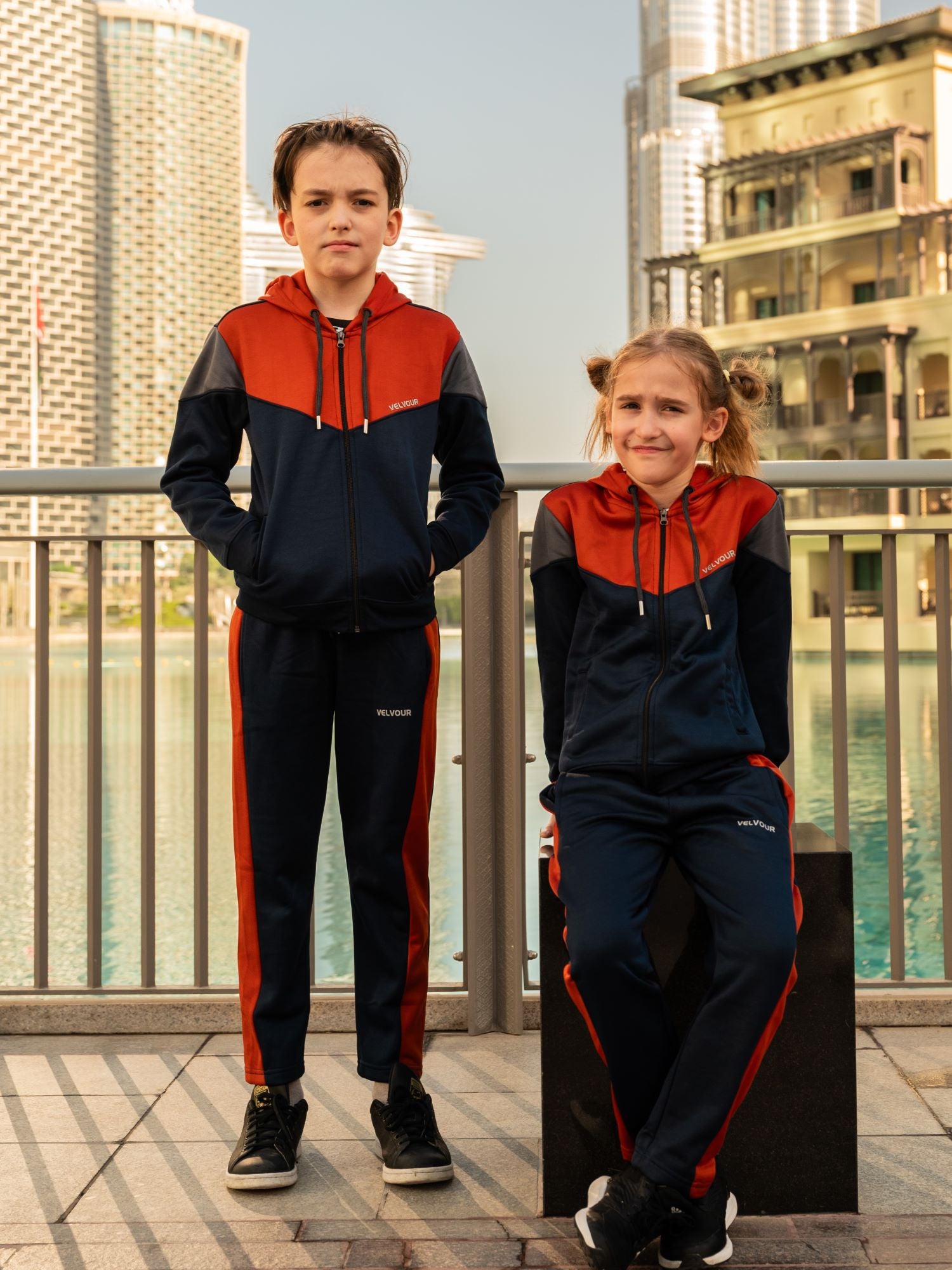 Hooded Tracksuit For Boys & Girls, Fleece #VWT29-B