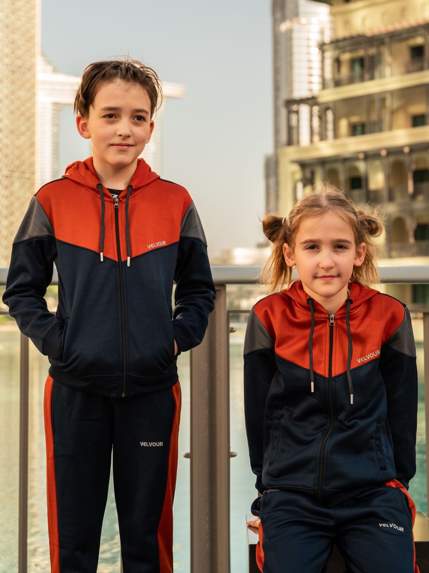 Hooded Tracksuit For Boys & Girls, Fleece #VWT29-B