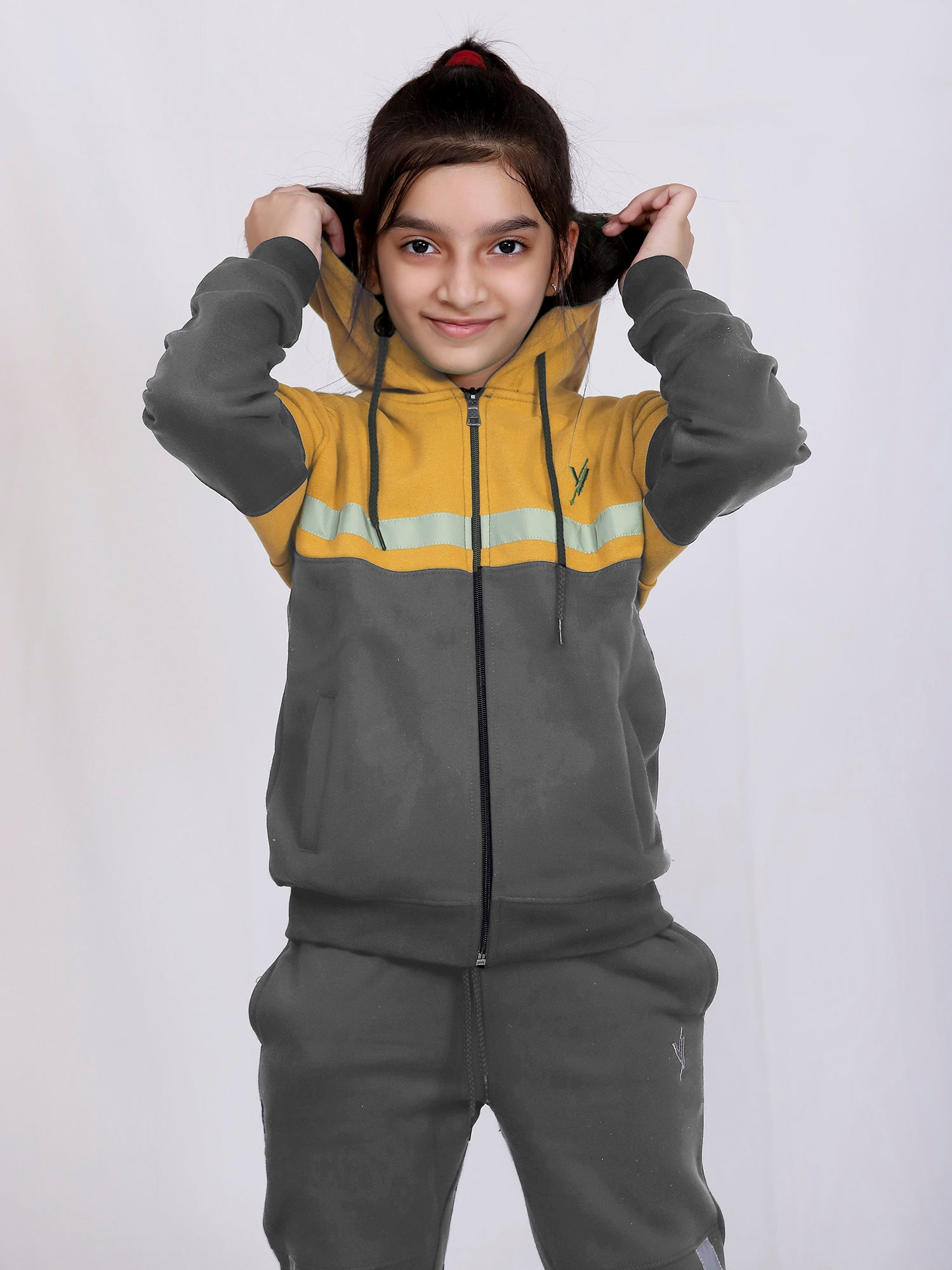 Hooded Tracksuit For Boys & Girls, Cotton Fleece #VWT15-C