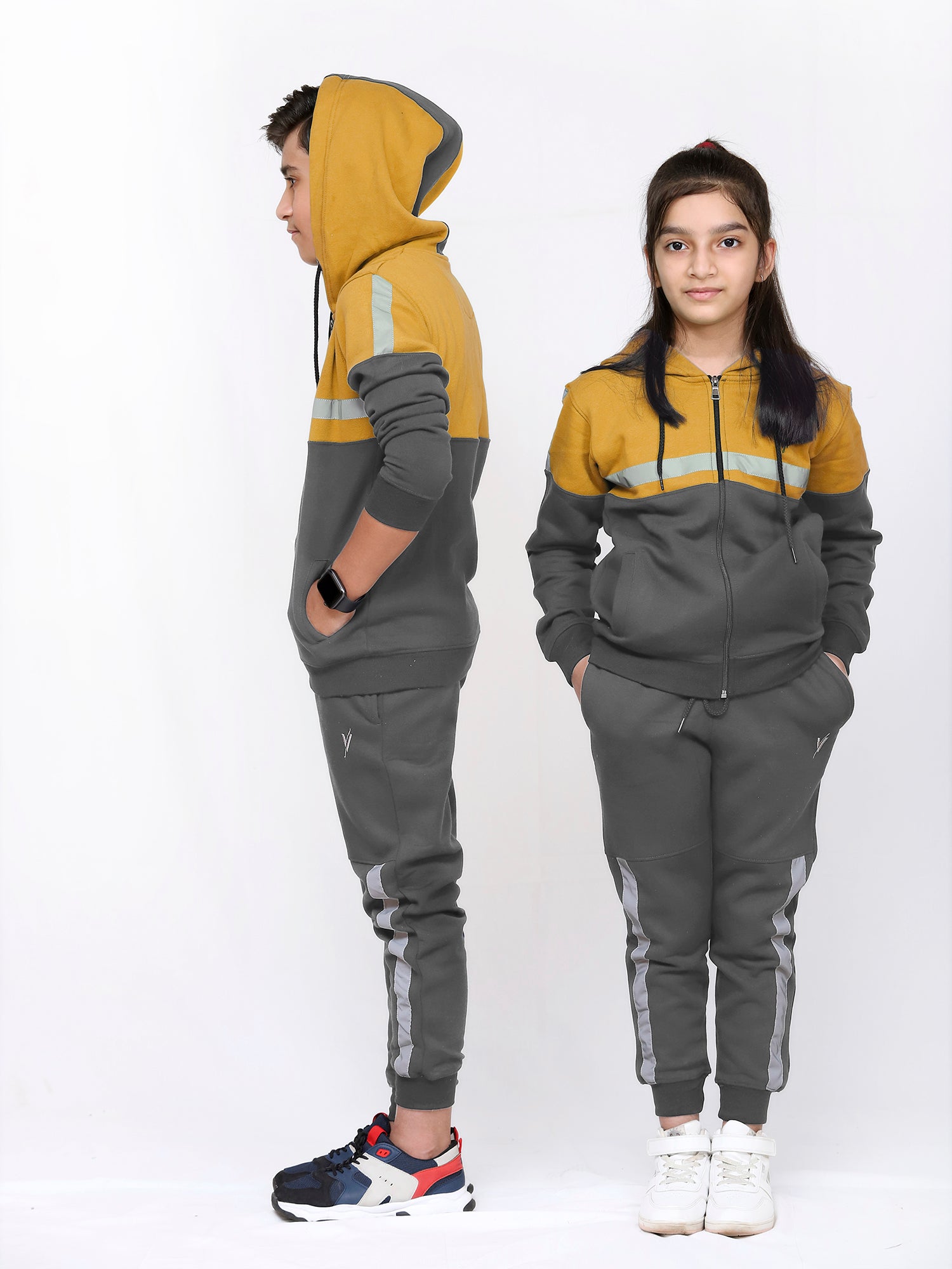 Hooded Tracksuit For Boys & Girls, Cotton Fleece #VWT15-C