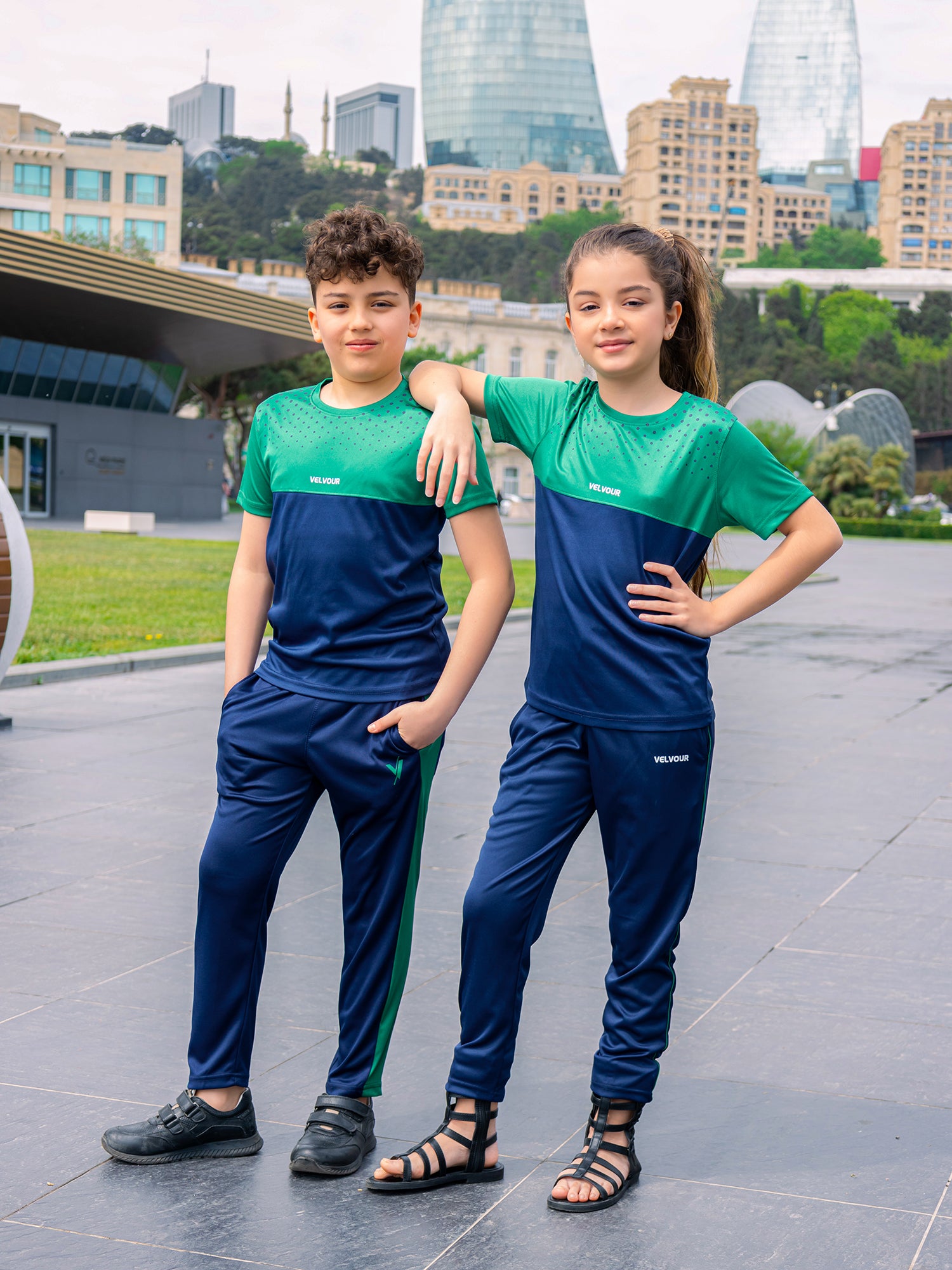 Tracksuit For Boys & Girls Poly athletic Fabric VST50-A