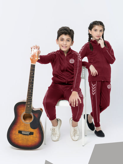 Mock Neck Tracksuit For Boys & Girls, Poly Athletic Fleece #VWT012-E