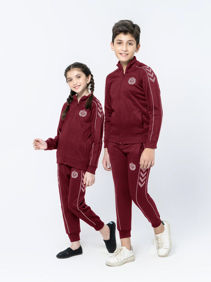 Mock Neck Tracksuit For Boys & Girls, Poly Athletic Fleece #VWT012-E