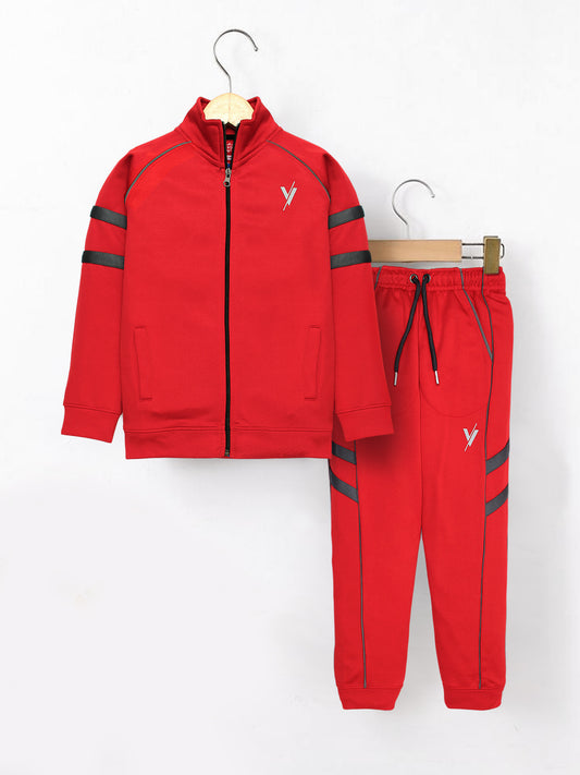 Mock Neck Tracksuit For Boys & Girls, Fleece