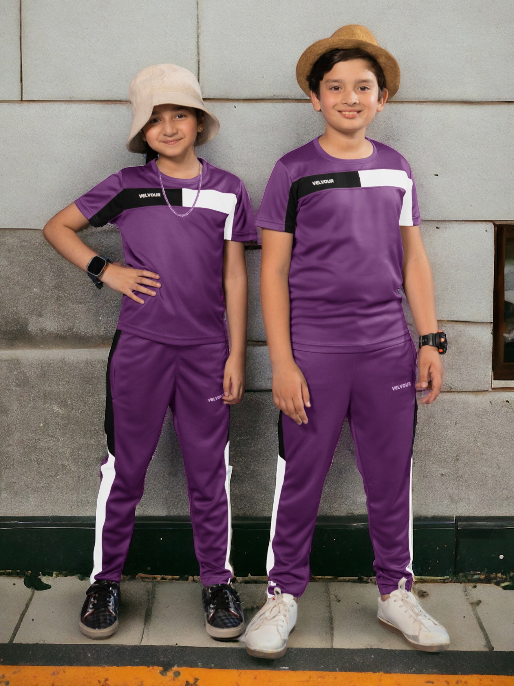 Tracksuit For Boys & Girls Poly athletic Fabric VST51-C