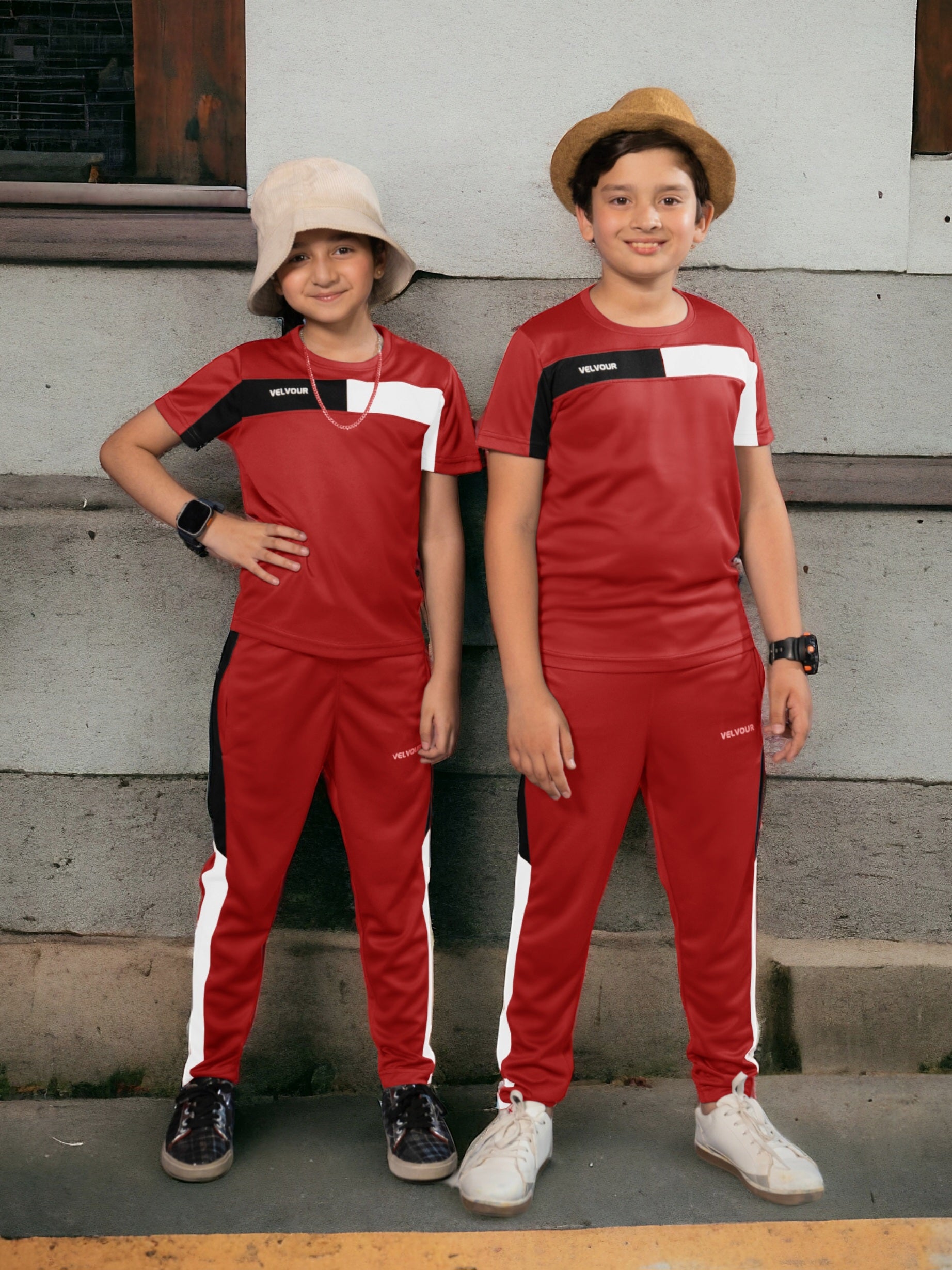 Tracksuit For Boys & Girls Poly athletic Fabric VST51-B