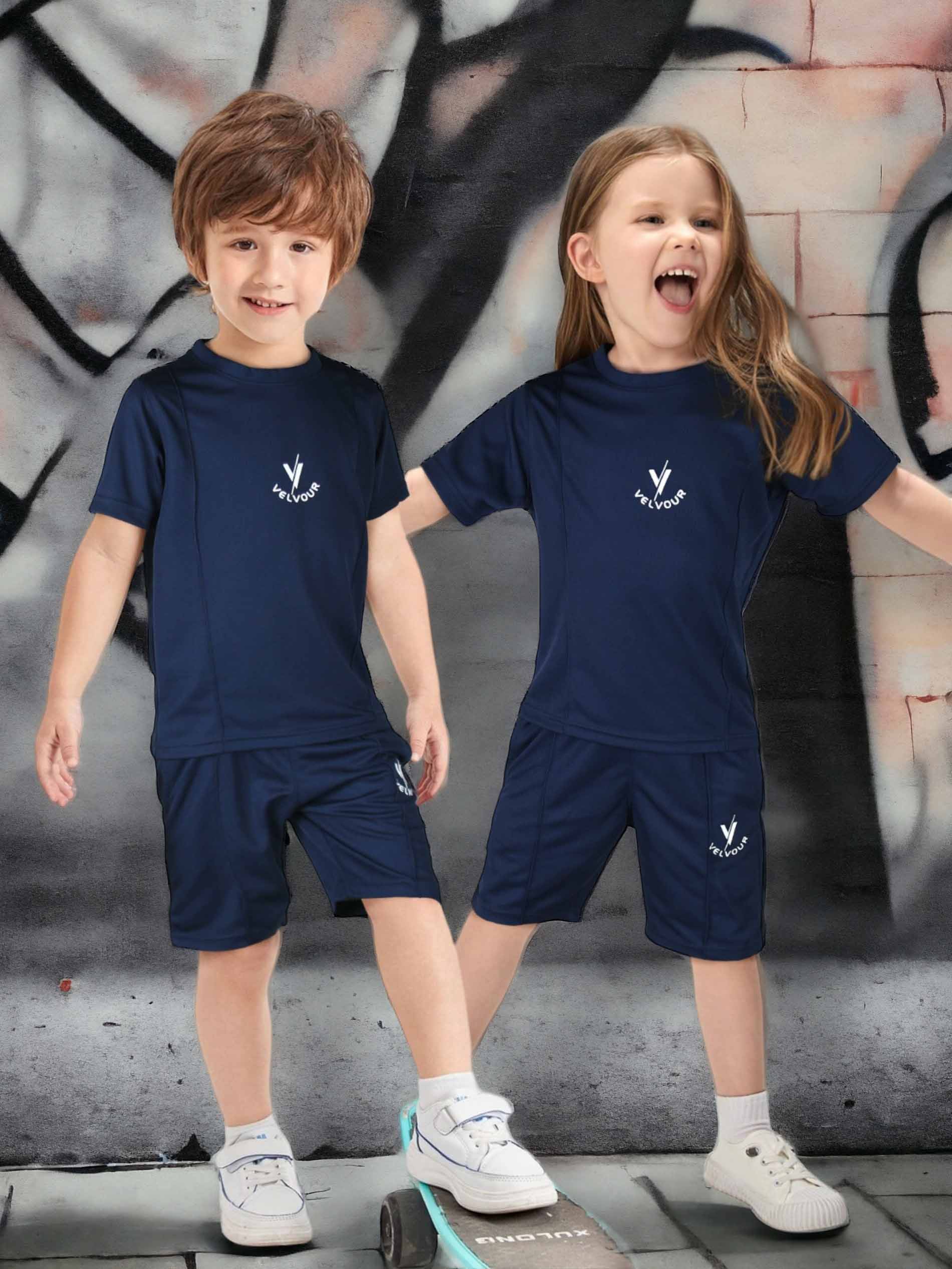 Tracksuit For Boys & Girls Poly athletic Fabric VST53-B