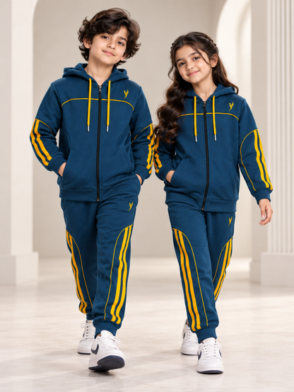 Hooded Tracksuit For Boys & Girls, Fleece #VWT05-D