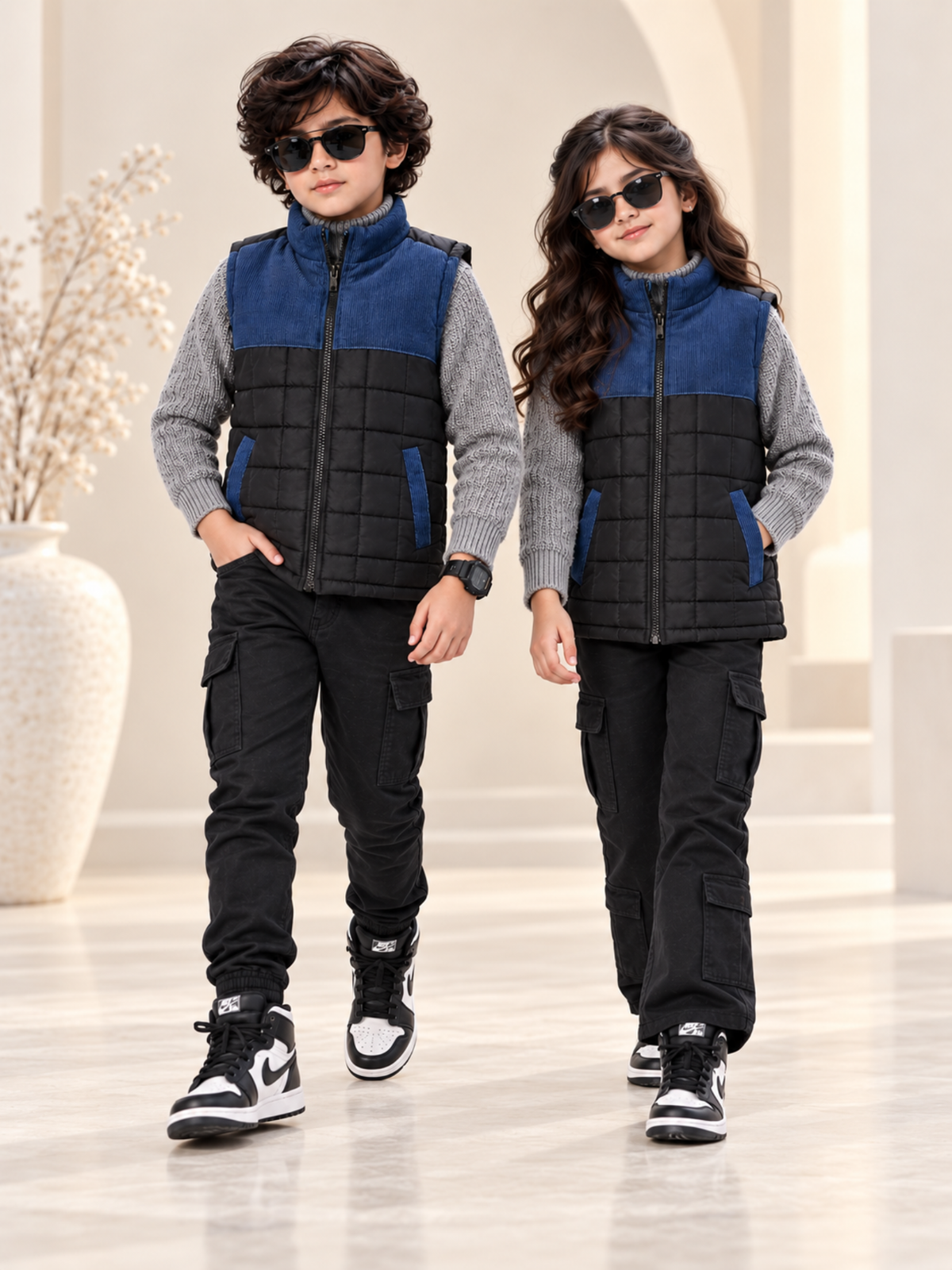 Sleeveless Puffer Jacket Boys & Girls VJ86-B