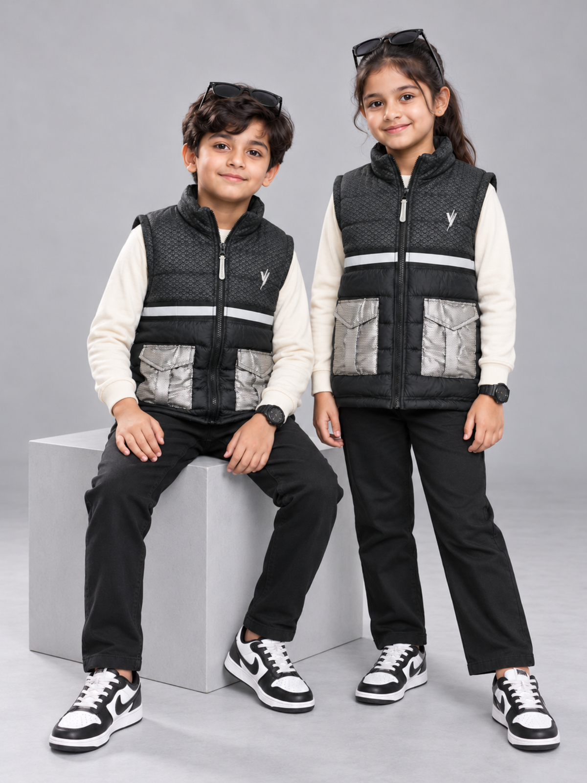 Sleeveless Puffer Jacket Boys & Girls VJ55-A