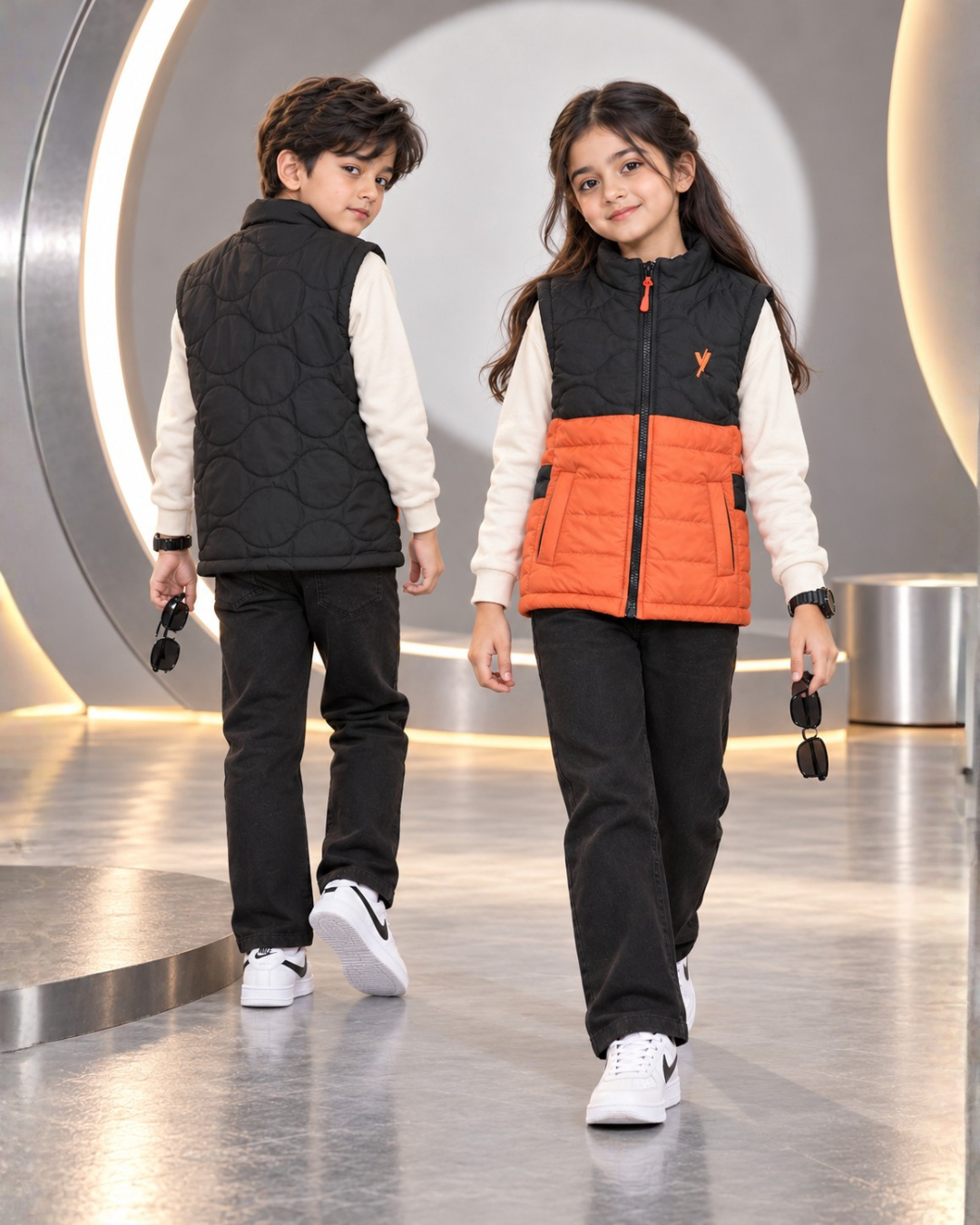 Sleeveless Puffer Jacket Boys & Girls VJ97-A