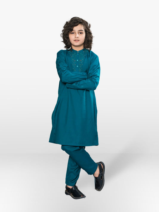 Boys Kurta Trouser Suit 2Pc Zinc VB175-A