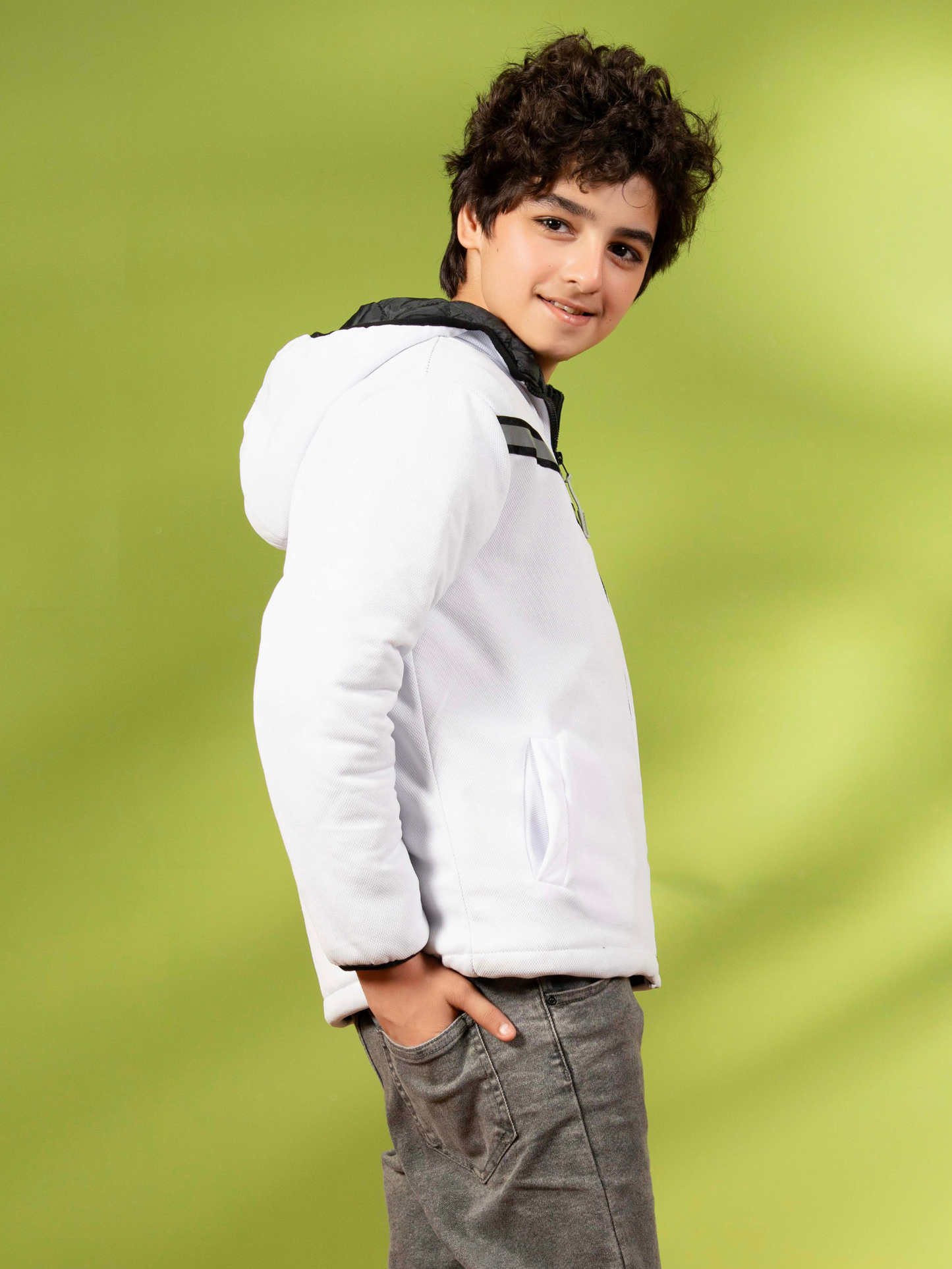 Full Sleeves Hooded Puffer Jacket Boys & Girls VJ79-A