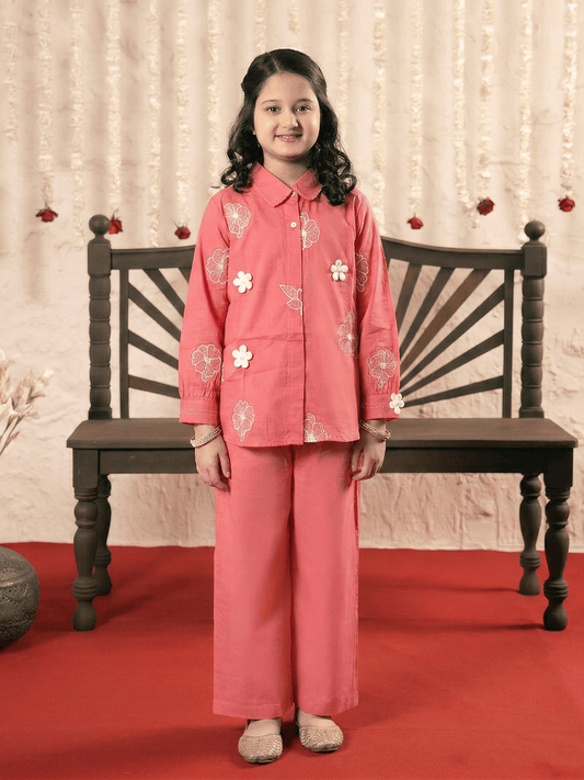 Embridered  Girls Co Ord Set VG178-A