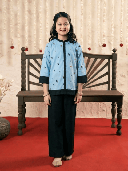 Embroidered Girls Co Ord Set VG168-A