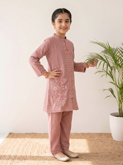 Embroidered Girls Co Ord Set VG210-B