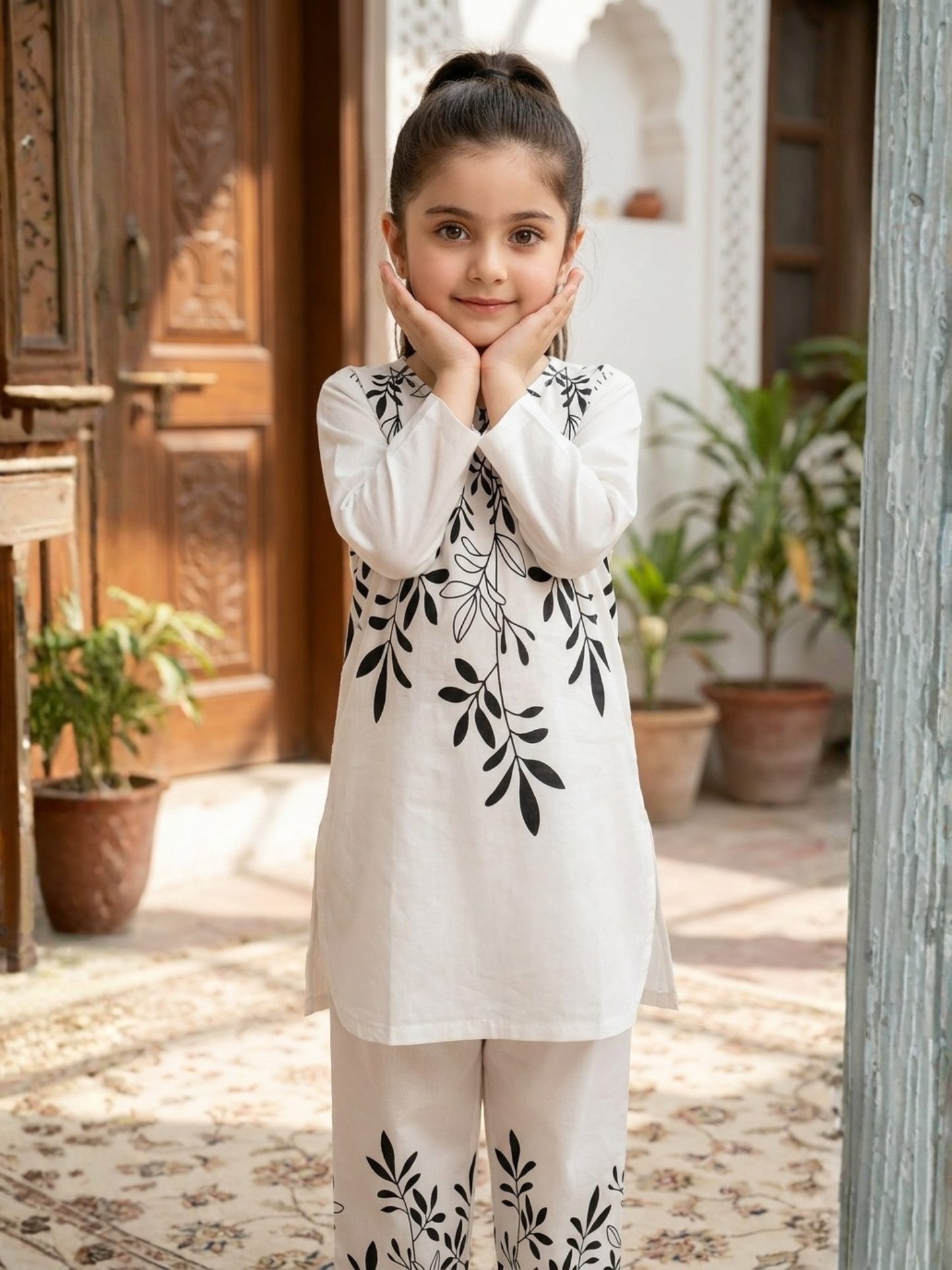 Printed  Girls Co Ord Set VG211-A