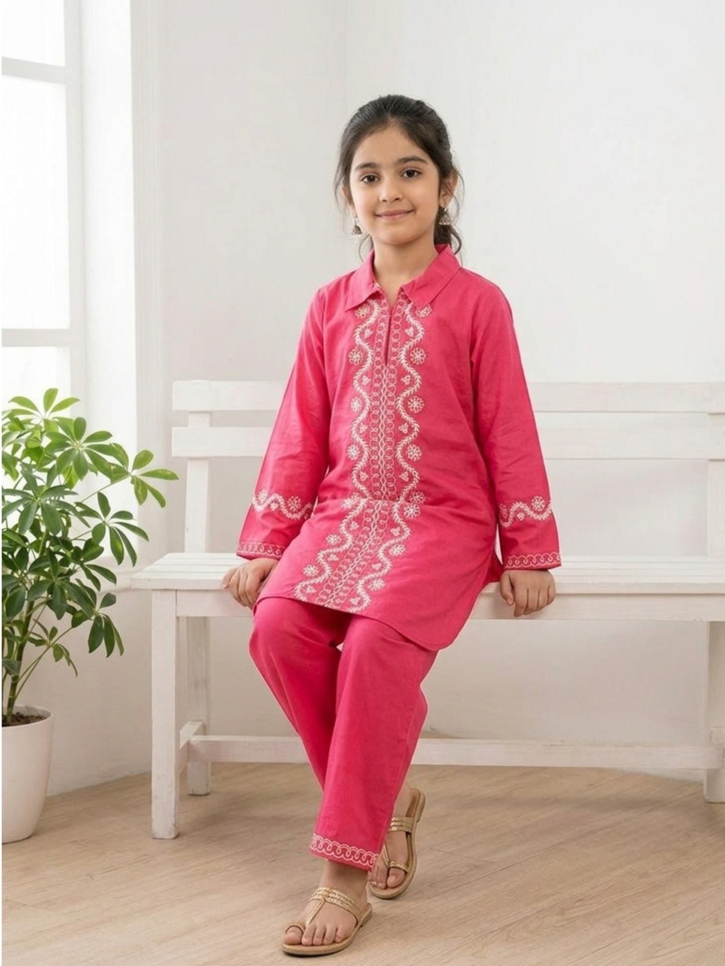 Girls Co Ord Set Embroidered VG212-B