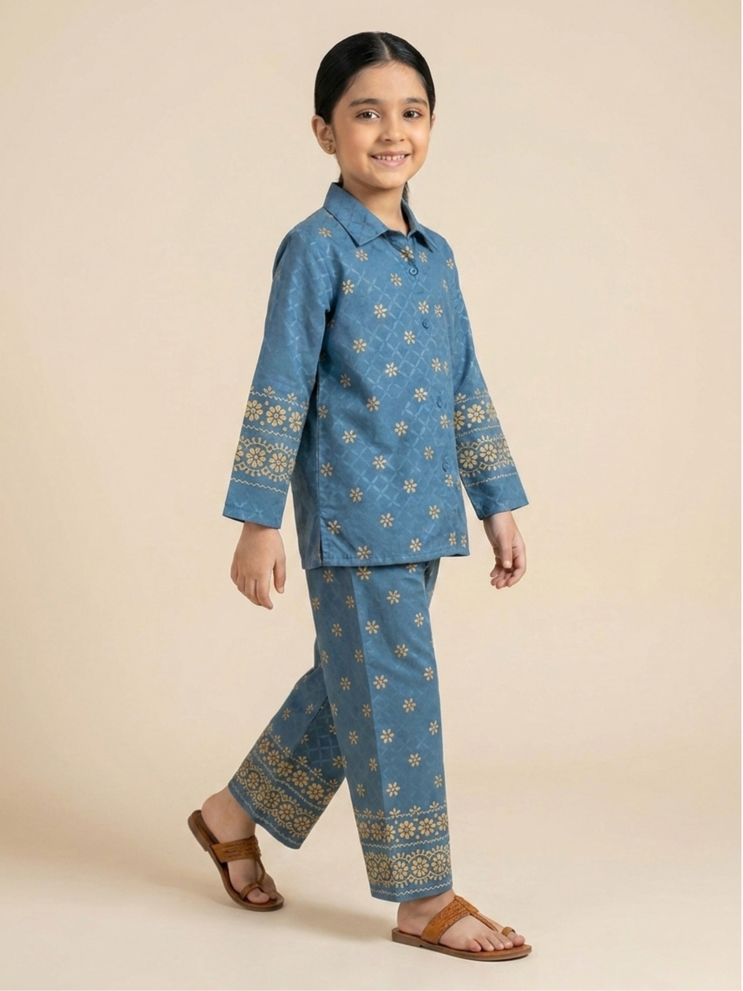Printed  Girls Co Ord Set VG219-A