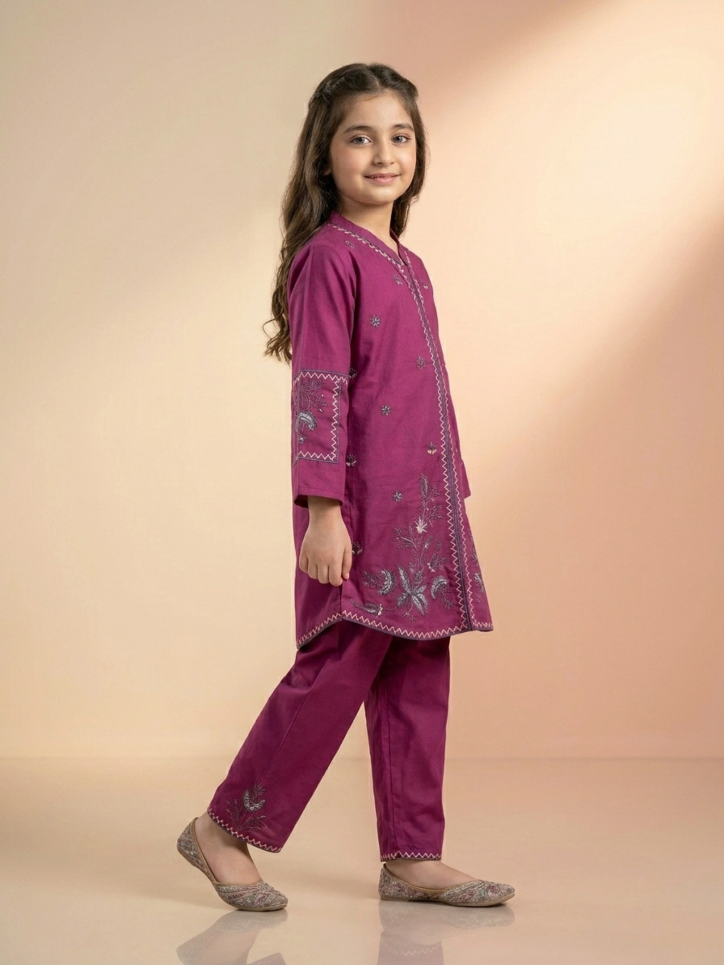Girls Co Ord Set Embroidered VG209-A