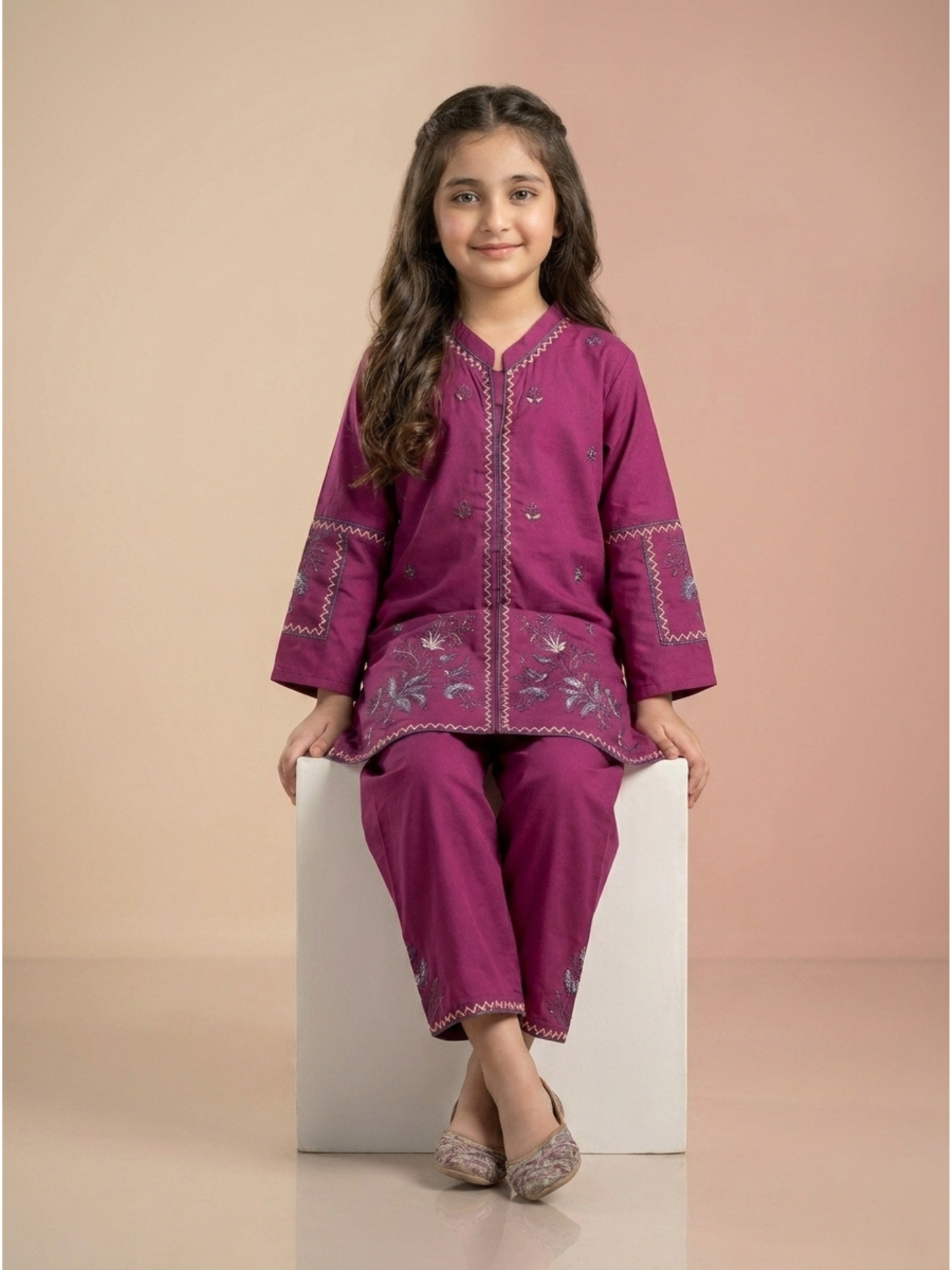 Girls Co Ord Set Embroidered VG209-A
