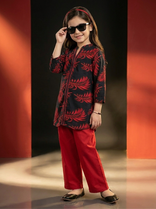 Printed  Girls Co Ord Set VG228-B