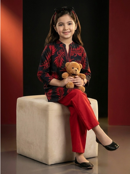 Printed  Girls Co Ord Set VG228-B