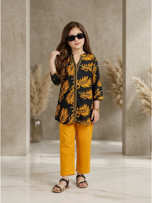 Printed  Girls Co Ord Set VG228-A