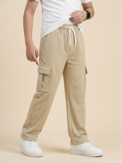 Boys Imported Textured Cargo Trouser VT27-A