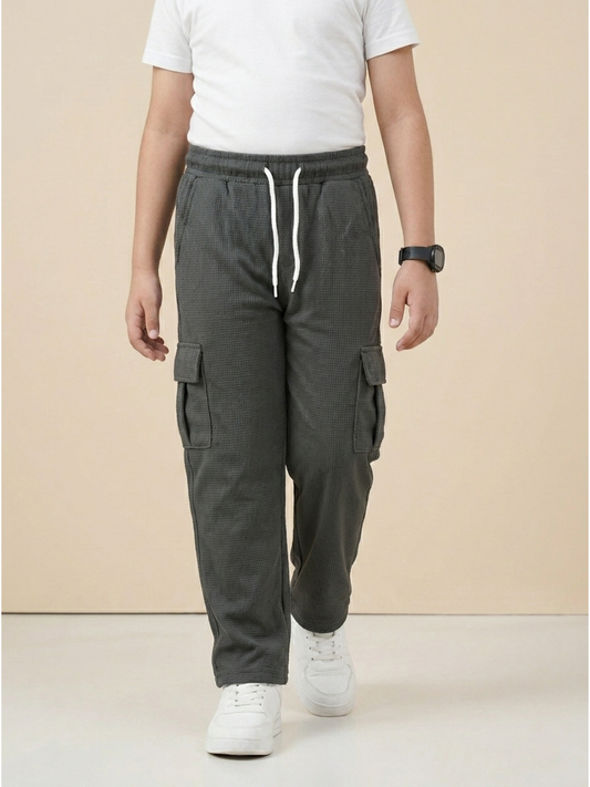 Boys Imported Textured Cargo Trouser VT27-C