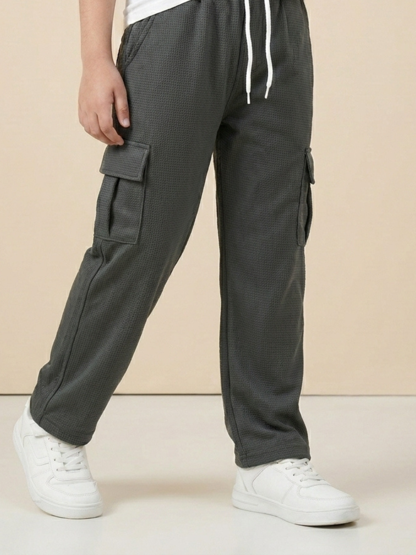 Boys Imported Textured Cargo Trouser VT27-C