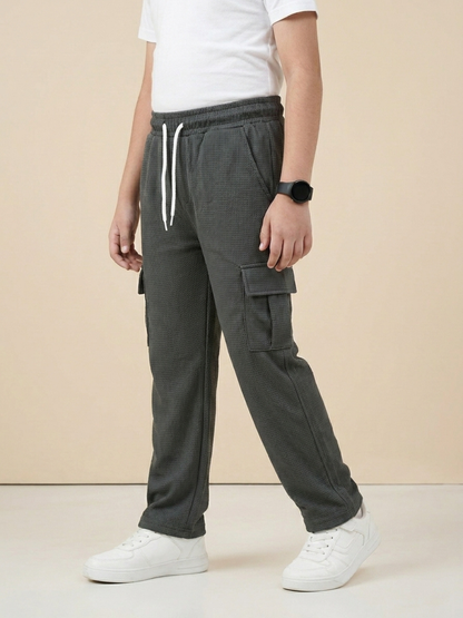 Boys Imported Textured Cargo Trouser VT27-C