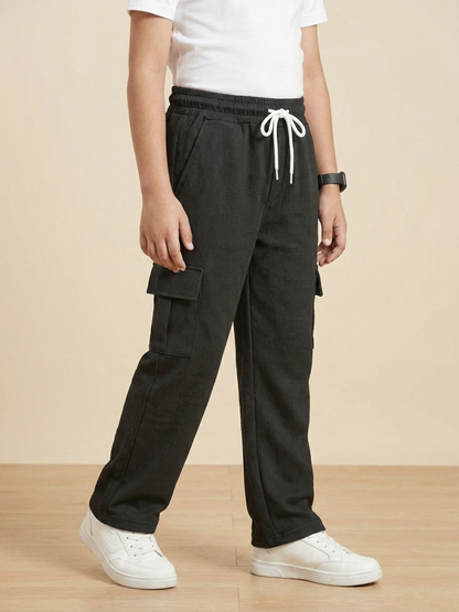 Boys Imported Textured Cargo Trouser VT27-B