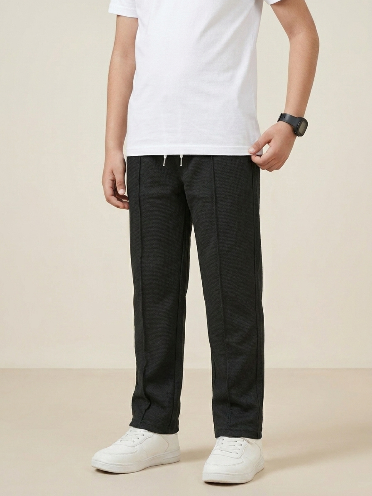 Boys Imported Textured Pintuck Trouser VT28-A