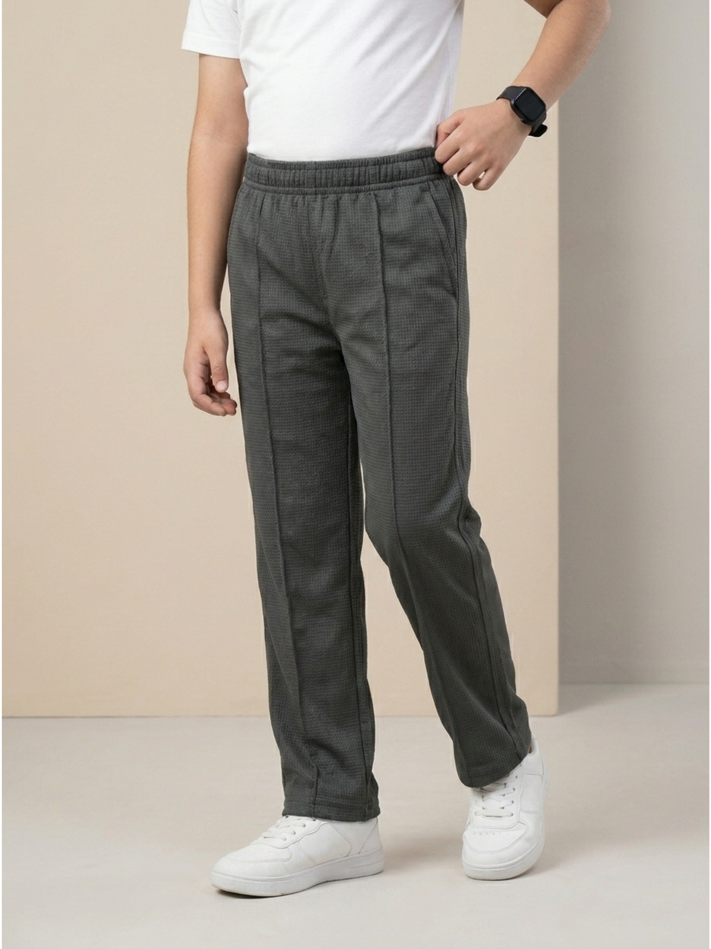 Boys Imported Textured Pintuck Trouser VT28-C