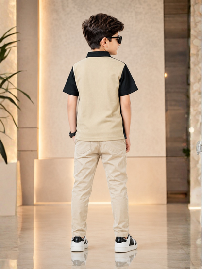 Boys Imported Textured Polo Shirt VP28-B