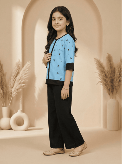 Girls Summer 2Pcs Embroidered Suit VG168-A