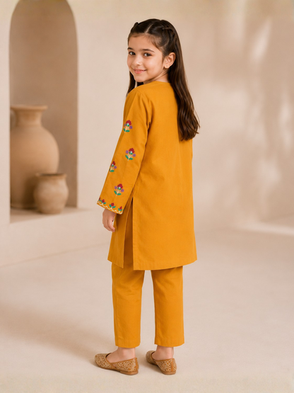 Embroidered Girls Summer 2Pcs Suit VG223-A
