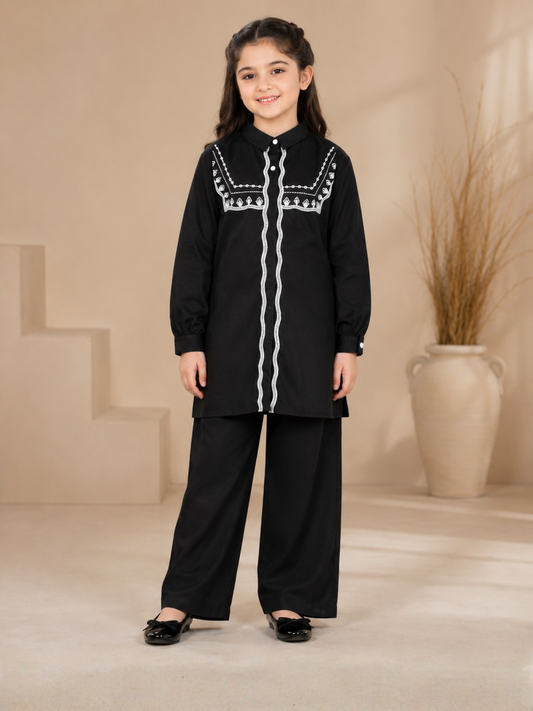 Embroidered Girls Co Ord Set VG222-A