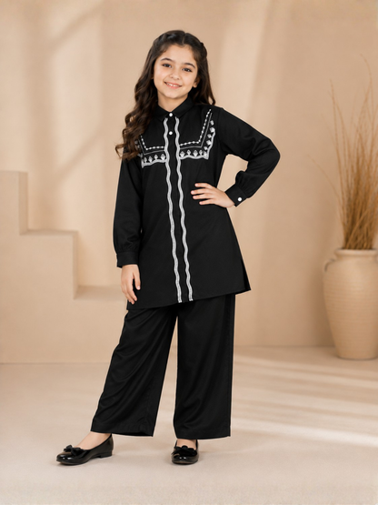 Embroidered Girls Co Ord Set VG222-A