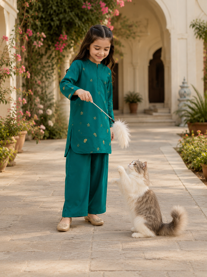 Girls Co Ord Set Printed VG230-B