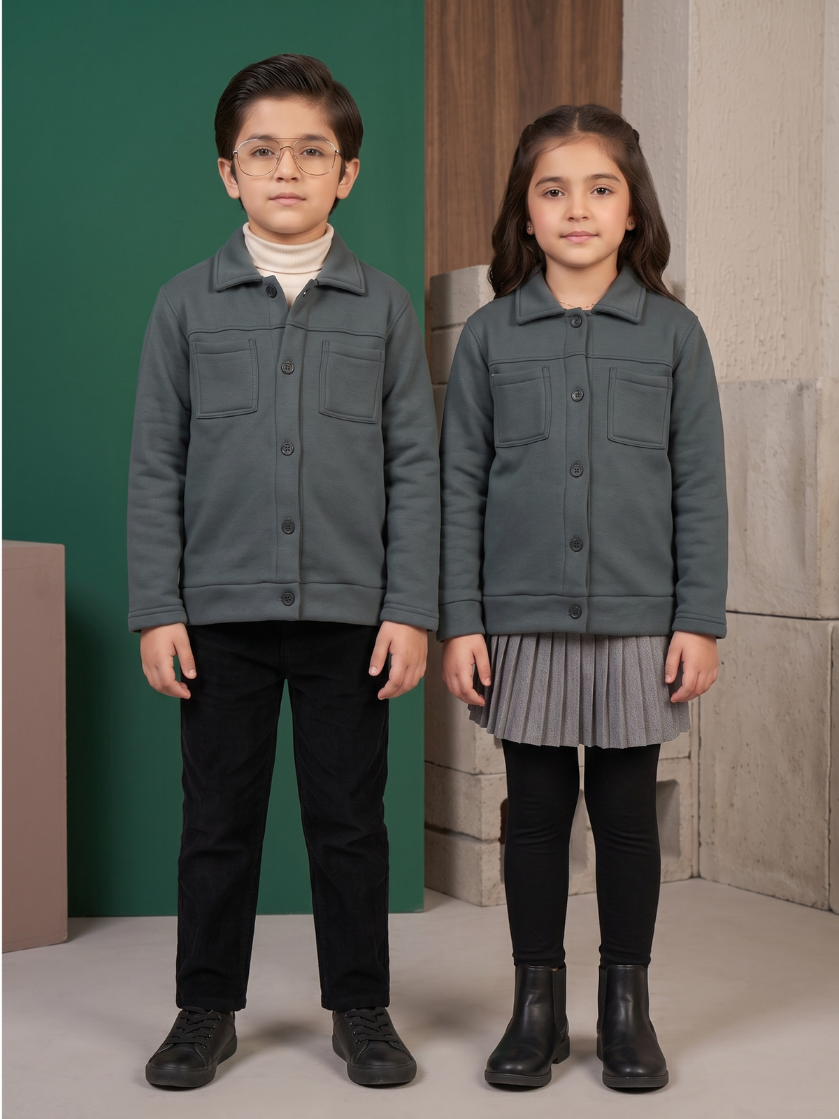 Fleece winter sweatshirt For Boys & Girls VWT63-C