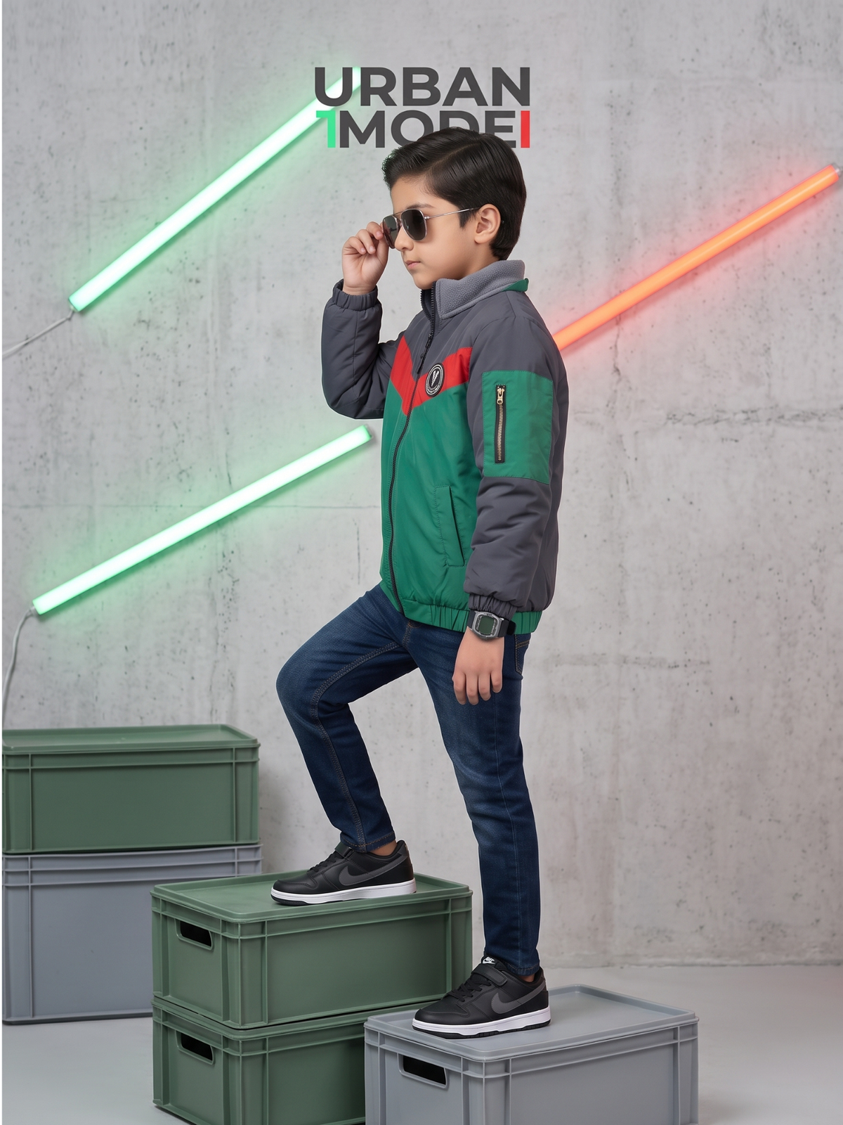 Full Sleeves Puffer Jacket Boys & Girls VJ89-B
