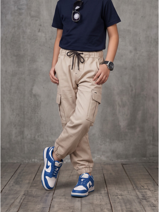 Boys Imported Textured Cargo Trouser VT30-B