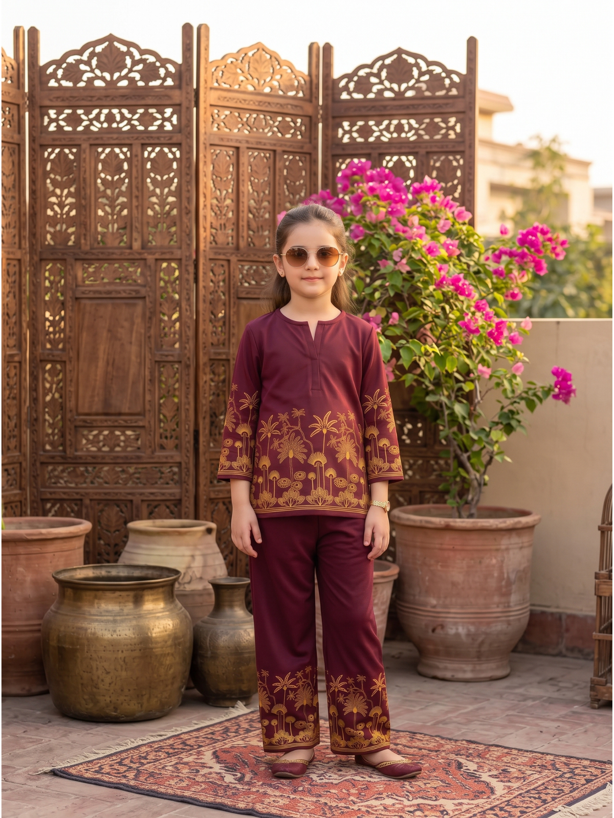 Girls Co Ord Set Printed VG236-A