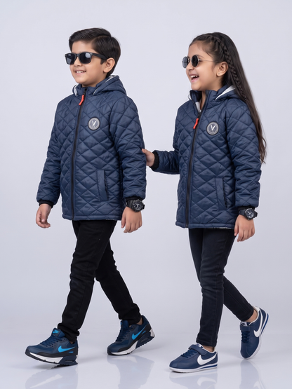 Full Sleeves Hooded Puffer Jacket Boys & Girls VJ93-A